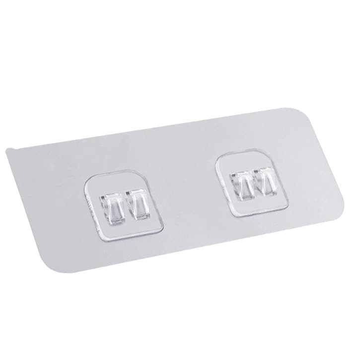 Kit c/ 10 Ganchos Duplos Auto-Adesivo  Para Preteleita de Encaixe WL-2534