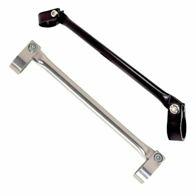 Barra Travessa Barrinha De Guidão Moto Bike Preto/ Polido 190mm/230mm P/Reforçar Guidão