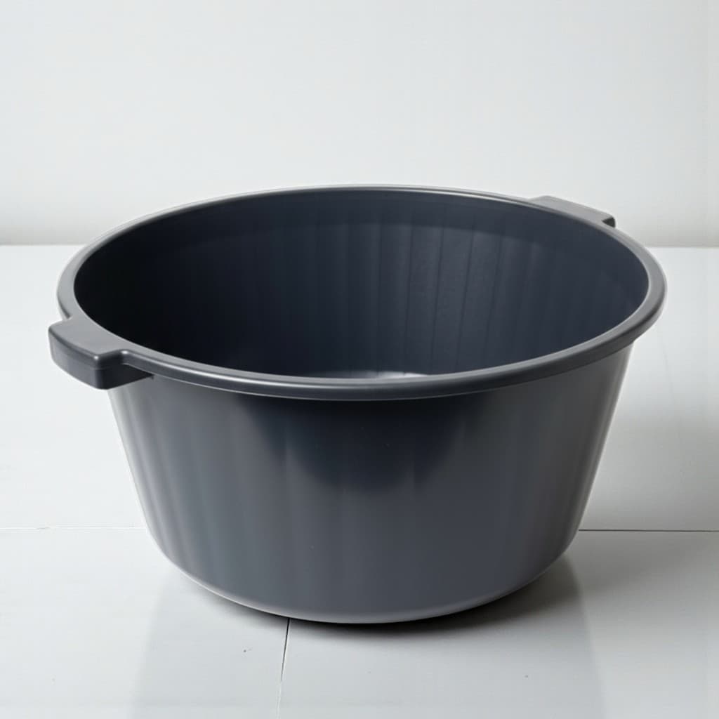 Bacia Lavanderia 18 L Preta – Bacia Multiuso 40×40×18,5 cm Design Moderno