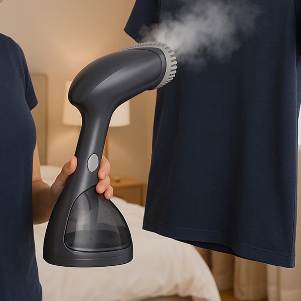 Passadeira a Vapor Portátil Painel Cerâmico 1500W 110V 220V Aquecimento Rápido 7 Furos