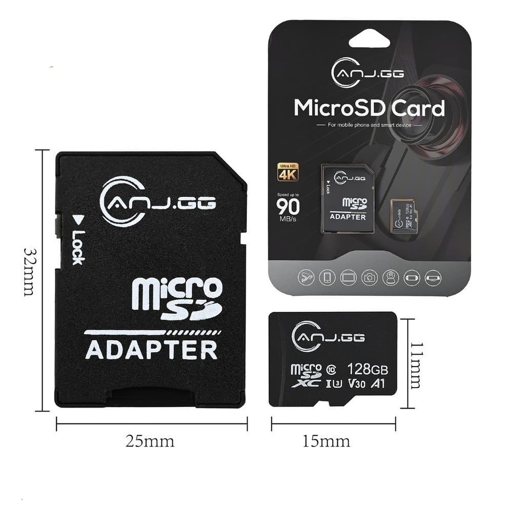 Adaptador micro sd + cartao micro sd 32GB/64GB/128GB  suporte UHS-I velocidade 90MB/s suporte 4k jorge