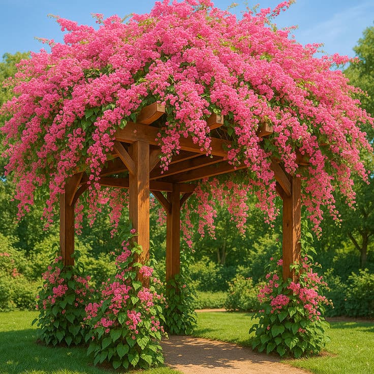 20 sementes de Amor Agarradinho trepadeira com flores na cor rosa