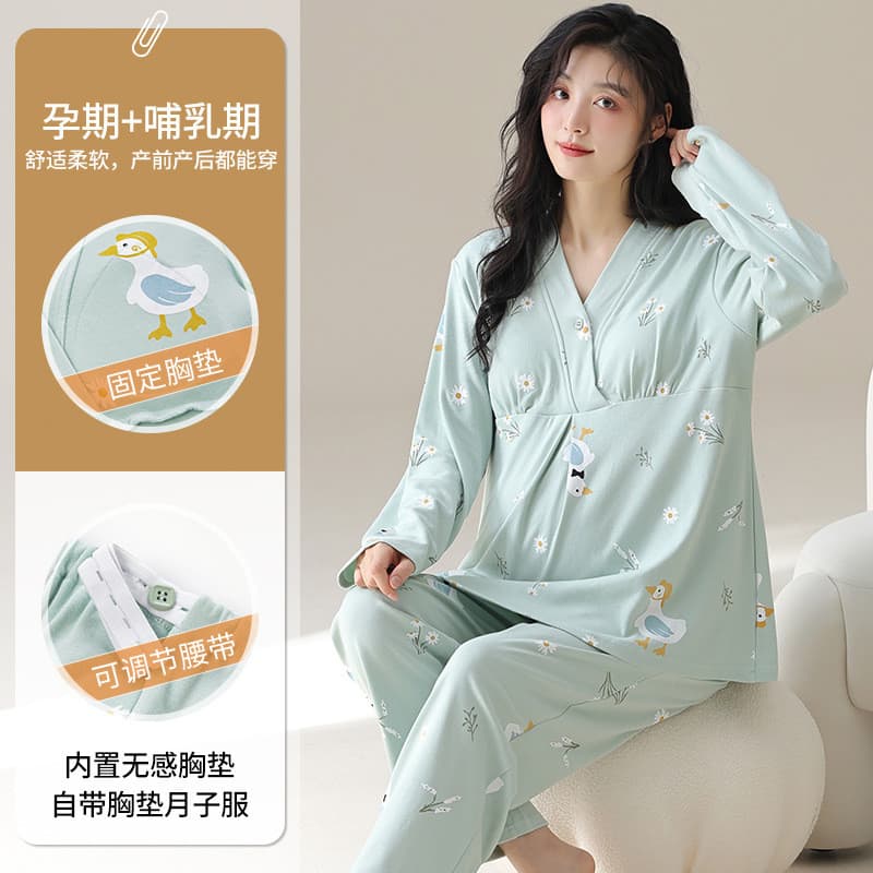 Xiyue atacado novo estilo de algodão de imitação de manga comprida com almofada no peito fixa roupas de confinamento ter