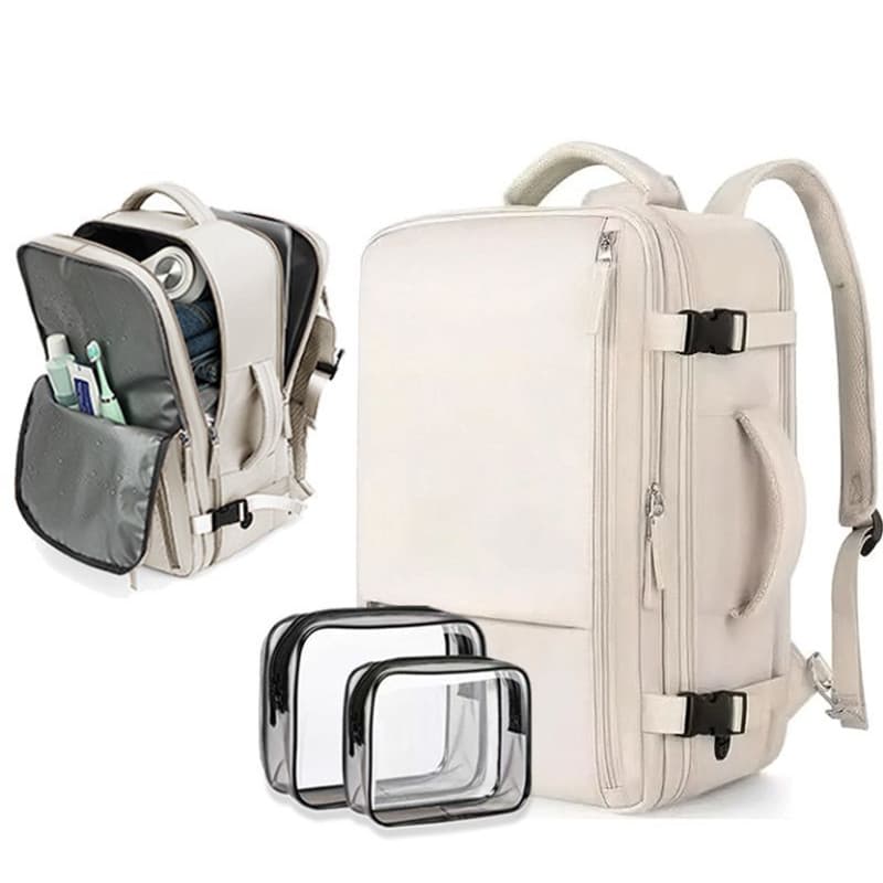 Mochila De Viagem 3 Em 1 Grande Mochila E Feminina À Prova D'água Reforçada Expansível