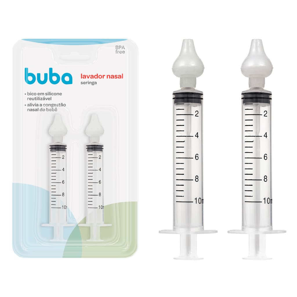Kit Lavador Nasal 2 Seringas Buba