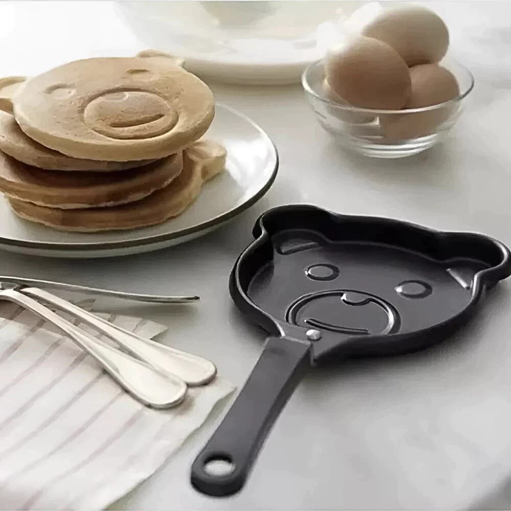 Mini Frigideira Panquequeira Animais Panela Cozinha Café Lanche da Tarde Crianças Antiaderente