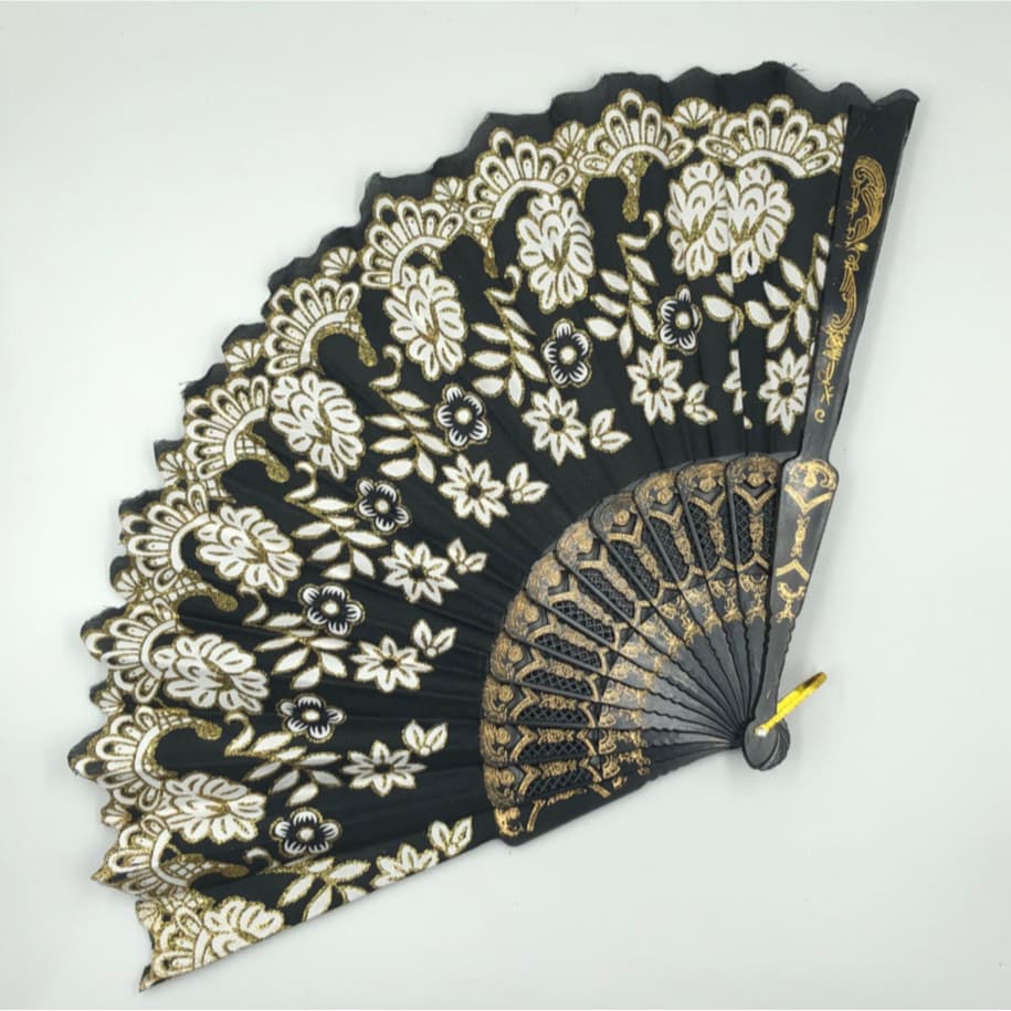 Leque com glitter estampado da moda