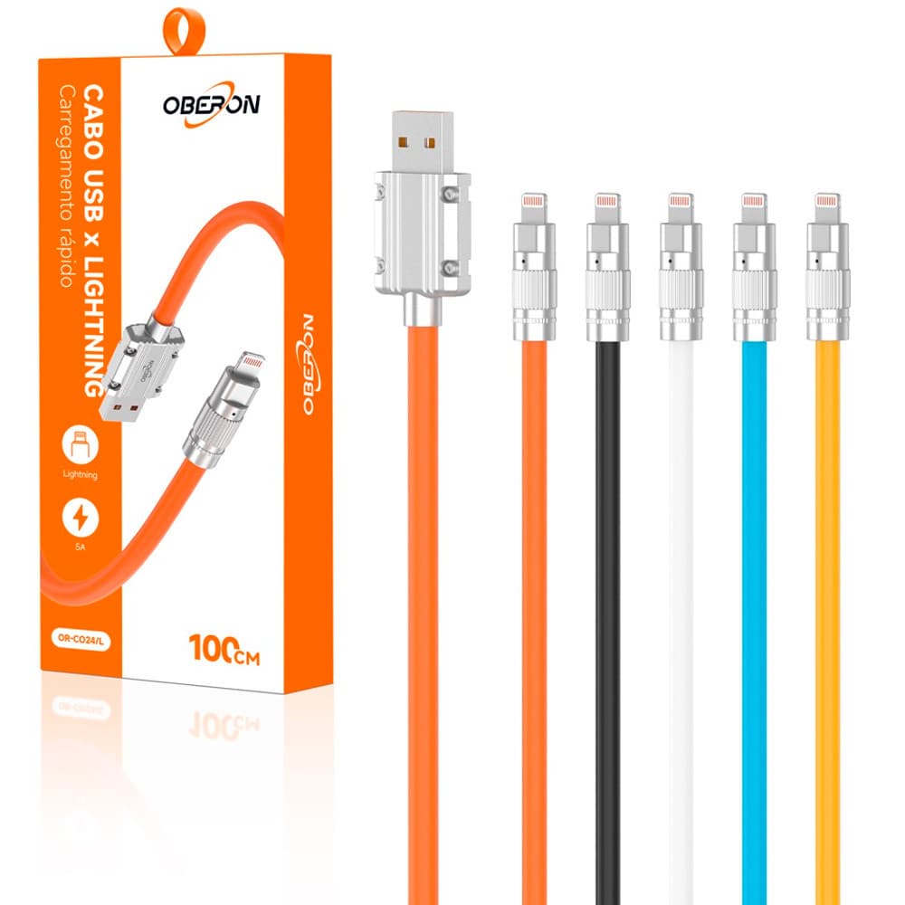 Cabo USB x Lightning Carregamento Rápido 1 Metro - OR-C024/L