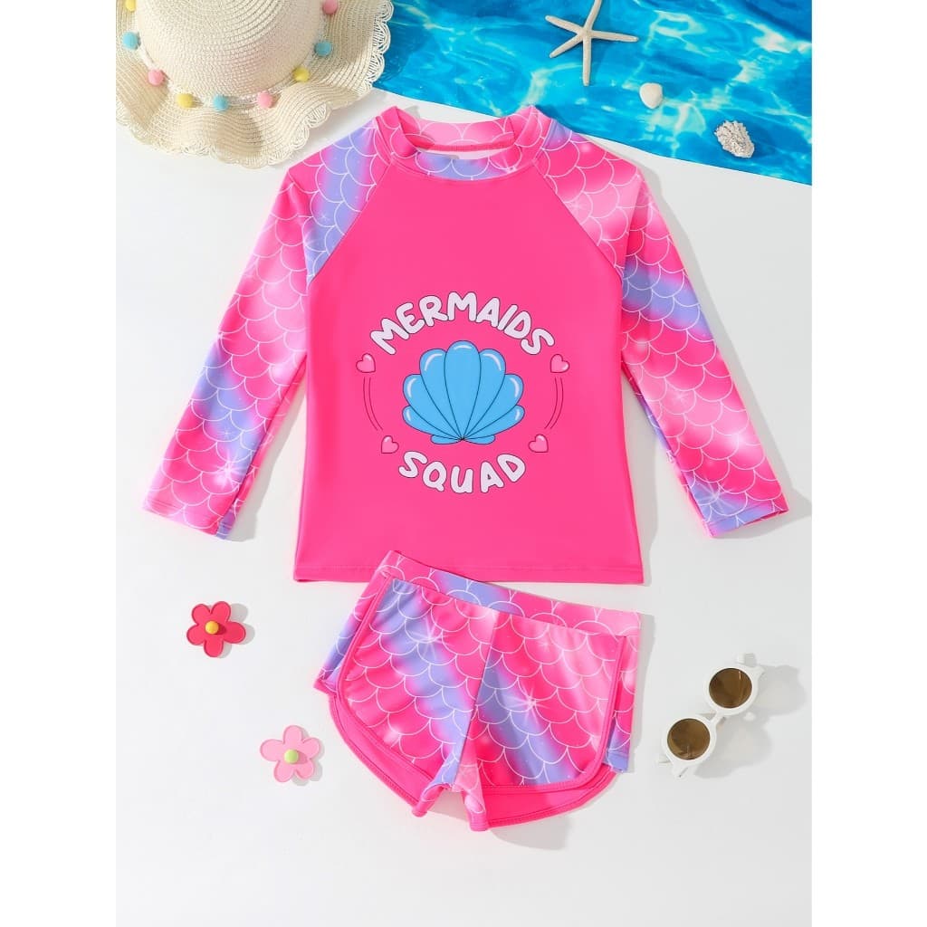 RWX VEST Conjunto Infantil Feminino com Proteção Solar – Estilo e Conforto “Mermaids Squad” 2025 I3623