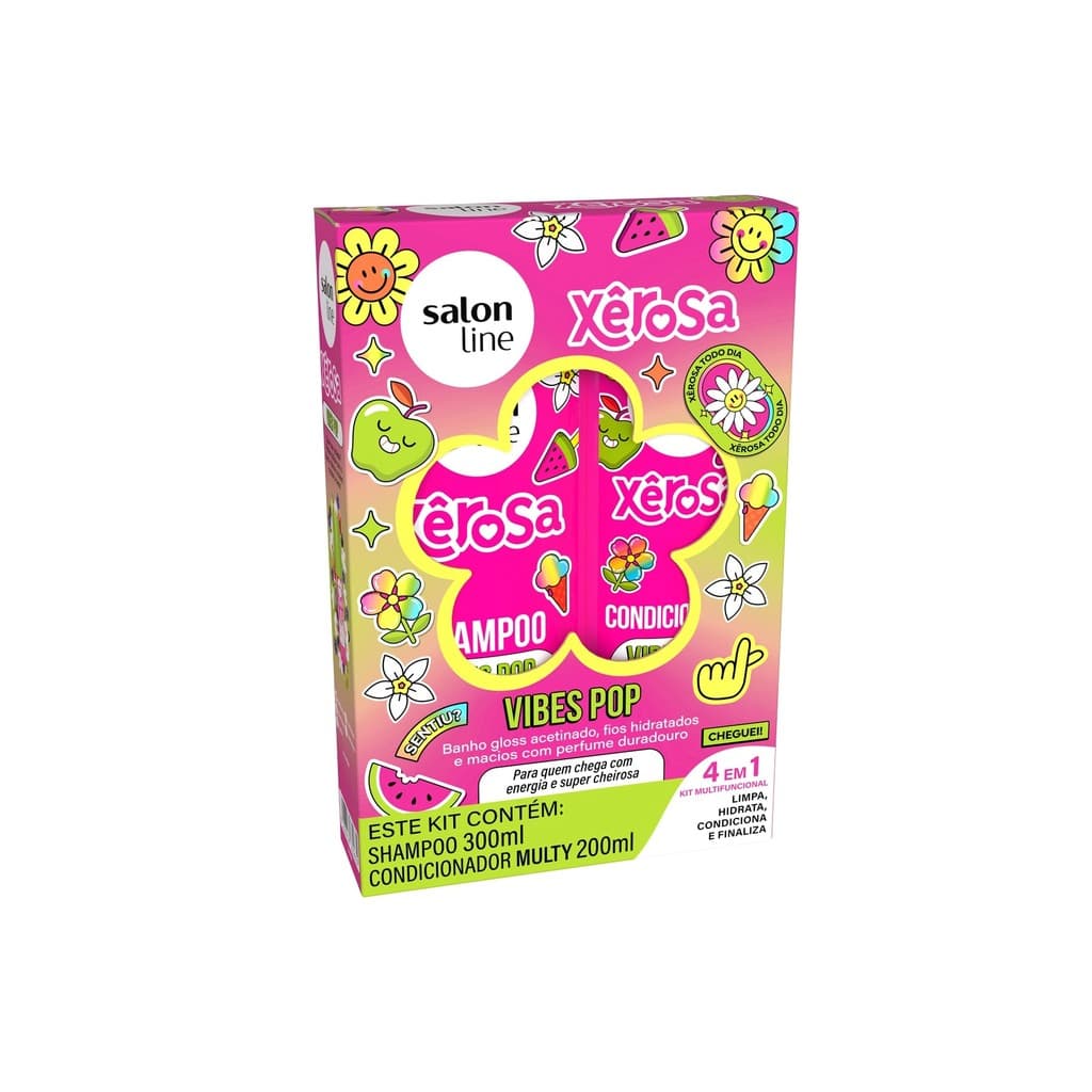 Kit Shampoo 300ml + Condicionador 200ml Xêrosa Vibes Pop