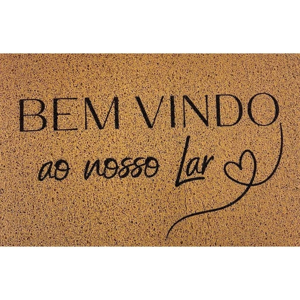 Tapete Porta Entrada Casa Capacho Vinil 40cm x 60cm Nosso Lar