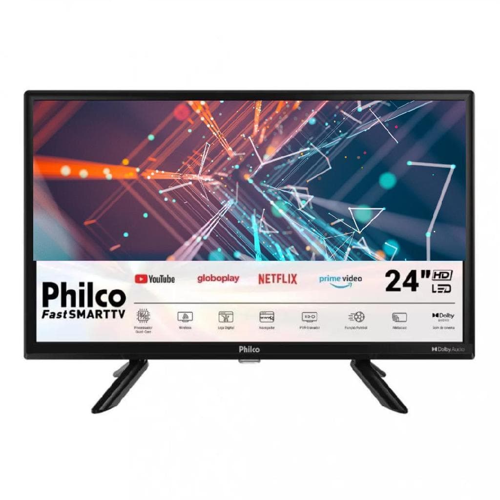 TV Smart 24 Polegadas 12v Led Hd 110v e 220v Caminhão Carreta Trailer Van Motor Home Televisao