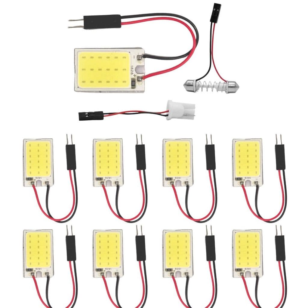 KIT 10 PLACA SUPER LED COB 16 CHIPS T10 TORPEDO M4