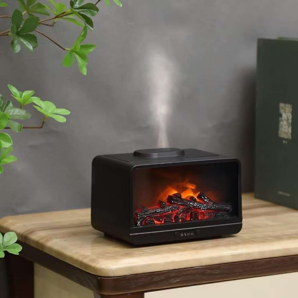 Chama Umidificador De Ar Difusor De Aroma Aromaterapia 300 Ml USB Ultrasonic Óleo Essencial Quarto Fragrância