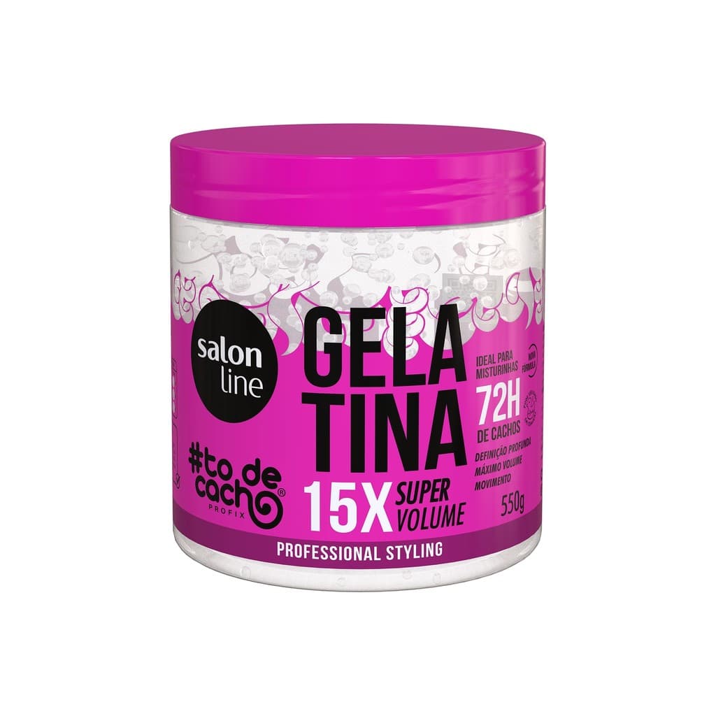 Gelatina #todecacho Super Volume Salon Line 550g