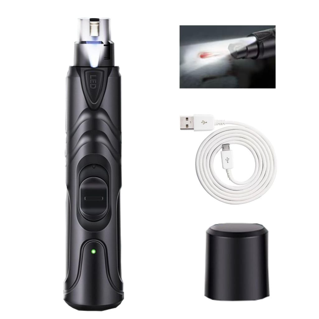 【Xaioshou】gato cortador de unhas cortador de unhas elétrico com luz LED  
carregável via USB, design silencioso, ajuste