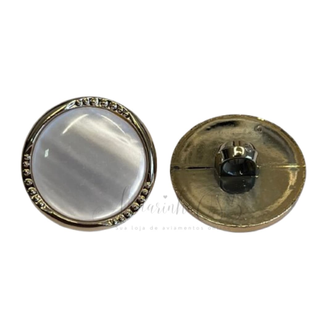 Botão Rose Perolado Com Pe C/50 Unidades Confecção Costura