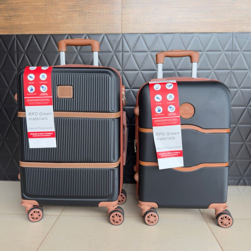 kit 2 Mala De Bordo Duplo Ziper (Expansiva) 10kg Viagem Rodinhas 360