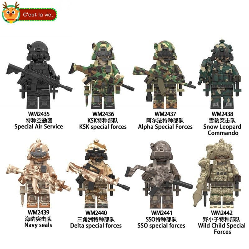 Crianças brinquedos menino presentes decorações de mesa bonecas das forças especiais