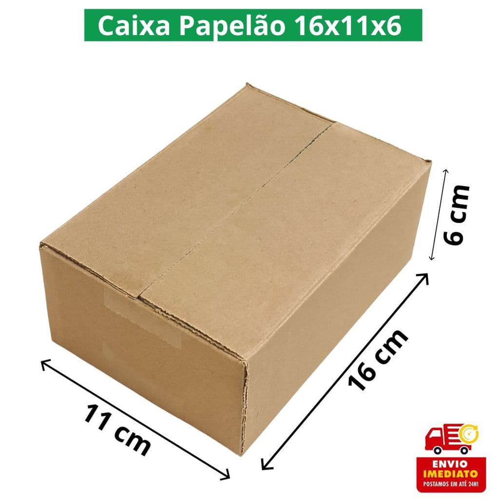 Caixa Papelão 16x11x6 Correio Sedex Pac Pacote Com 50 Unidades