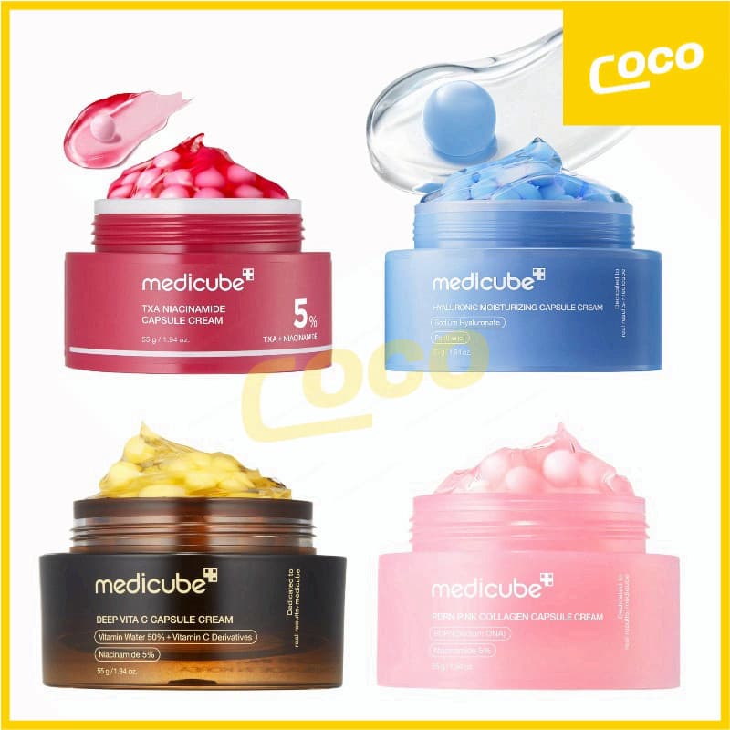 medicube Deep Vita C PDRN Pink Collagen TXA Moisturizing Hyaluronic Moisturizing Capsule Cream 55g