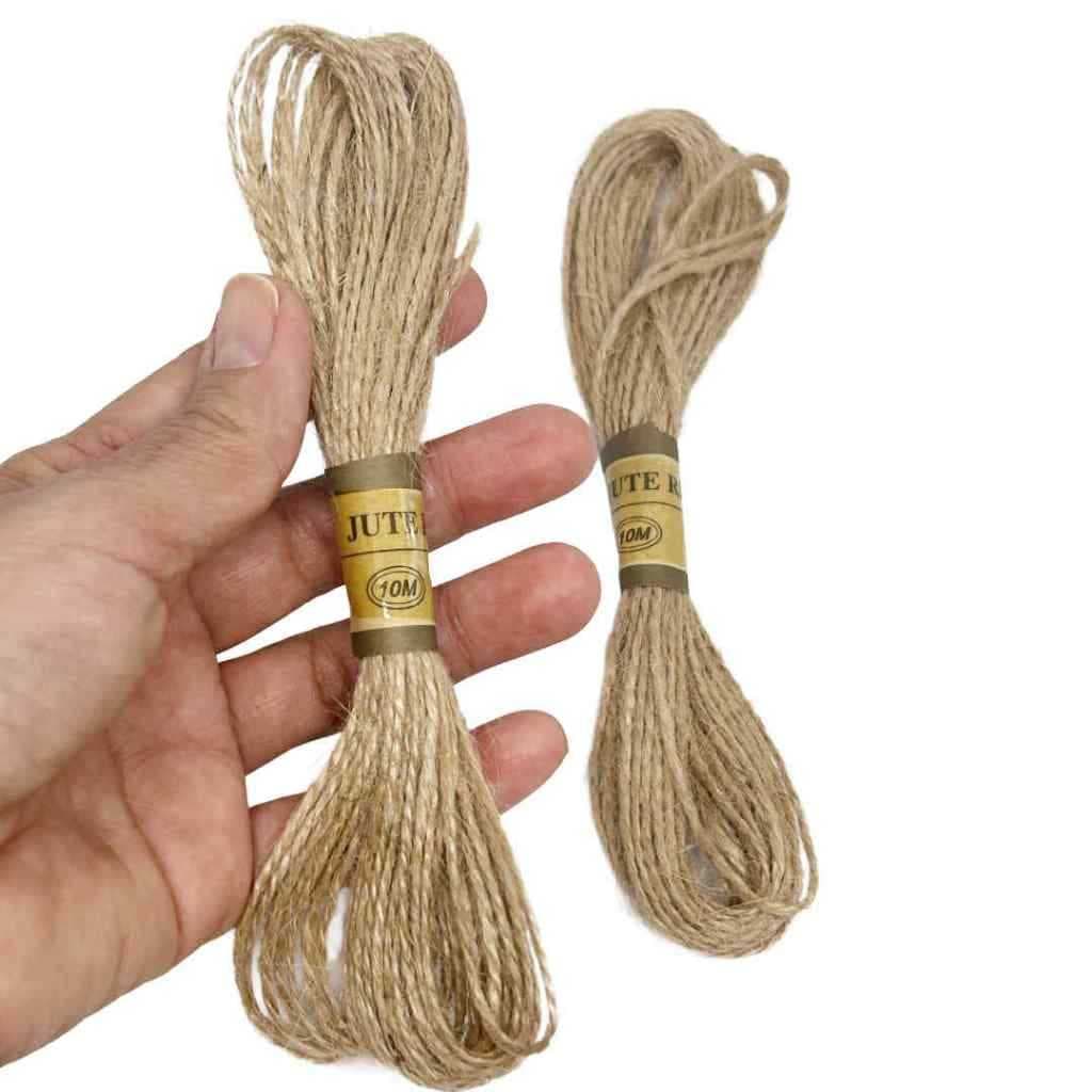 Juta Natal Fio Natural 10 Metros – Kit com 2 Fios Resistentes para Decoração AM6077