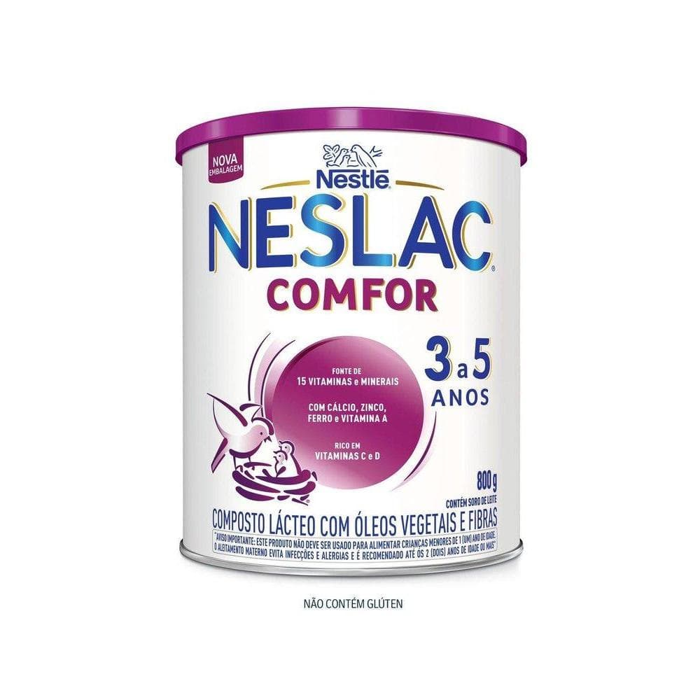 COMPOSTO LACTEO NESLAC COMFOR 3 A 5 ANOS 800G