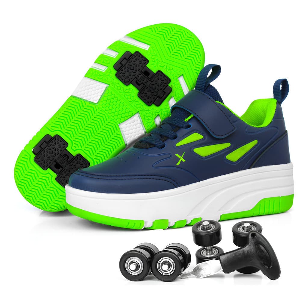 Tênis Infantil Skate Rodinha Removível Calce Fácil Pronta Entrega Meninos Meninas