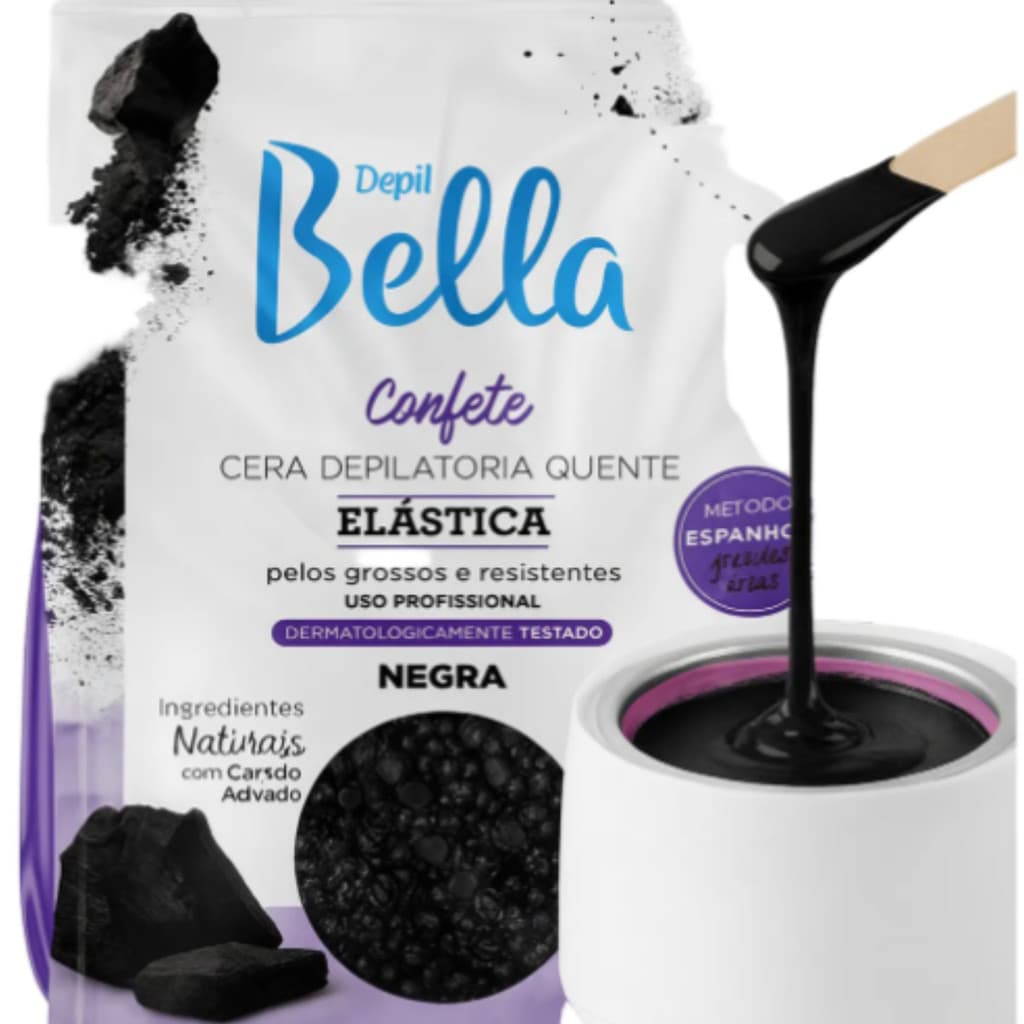 Cera Depil Bella Confete Negra 1kg