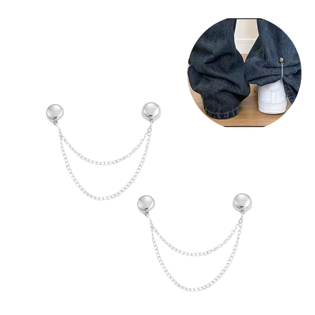 2 Prendedor Magnético Bainha Barra Calça Sem Arraste Costura