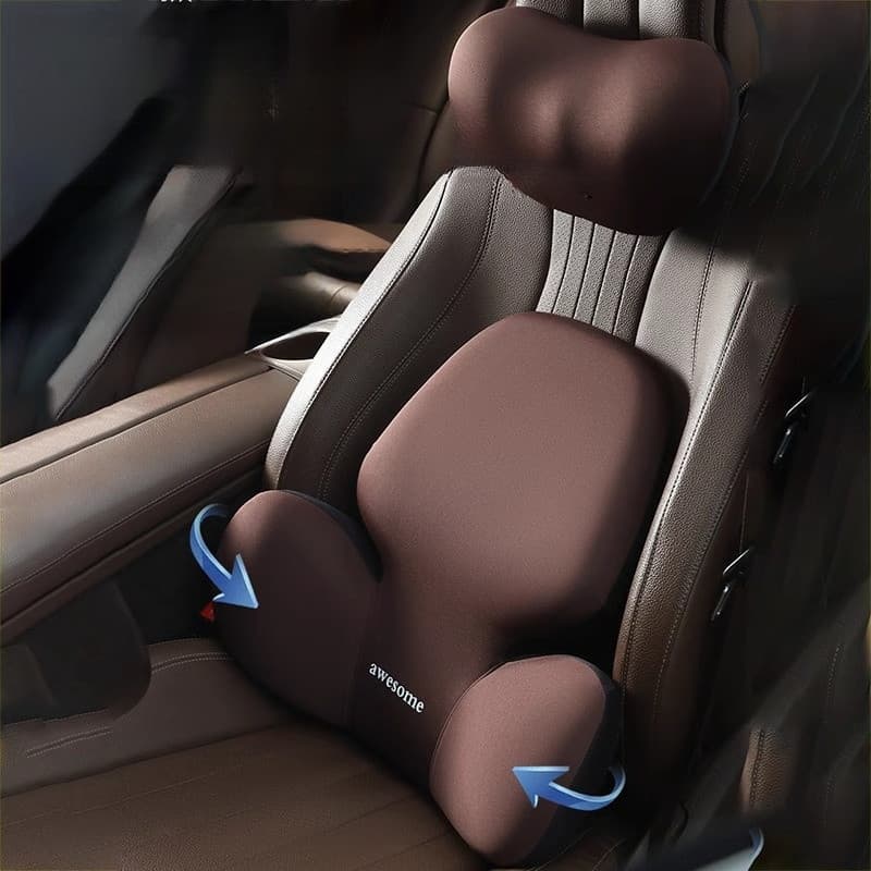 Almofada de Suporte Lombar Extra Grossa Conjunto de Apoio Lombar para Encosto de Cabeça de Carro Almofada de Espuma de M