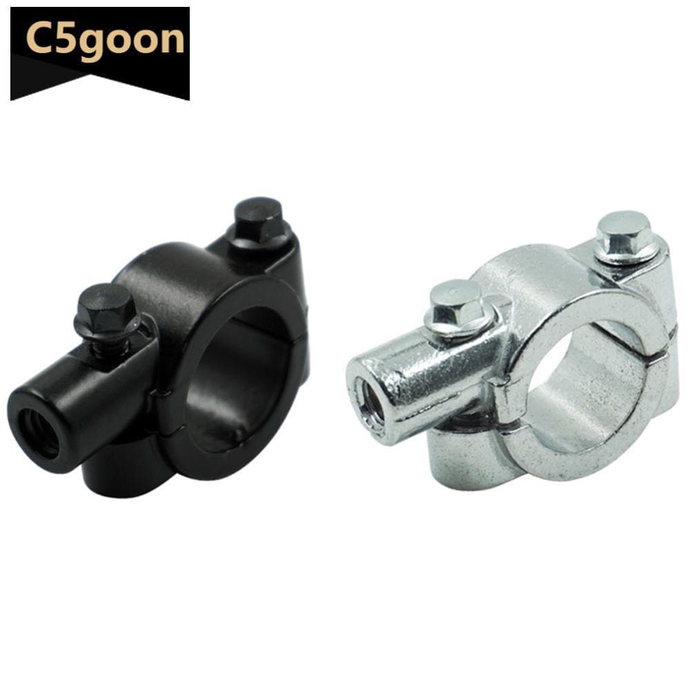 C5GOON 2 Pçs Braçadeira De Montagem Do Espelho Da Motocicleta M10 M8 Suporte Retrovisor Com Furo Tamanho 22mm 25mm Acess