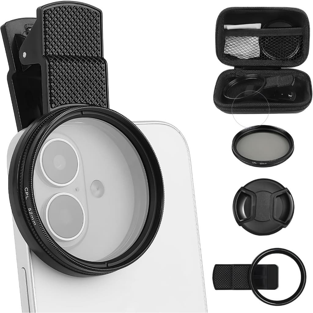 Filtro para Celular CPL Polarizador Clipe Anti Reflexo 52mm Pronto Entregar