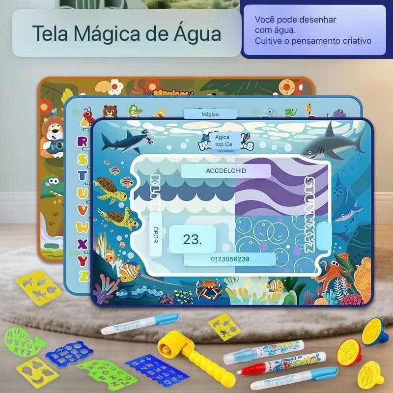 Tapete para Desenho com Água Tapete Mágico Reutilizável Com 2 Canetas Brinquedo 40CMX60CM! 2025！