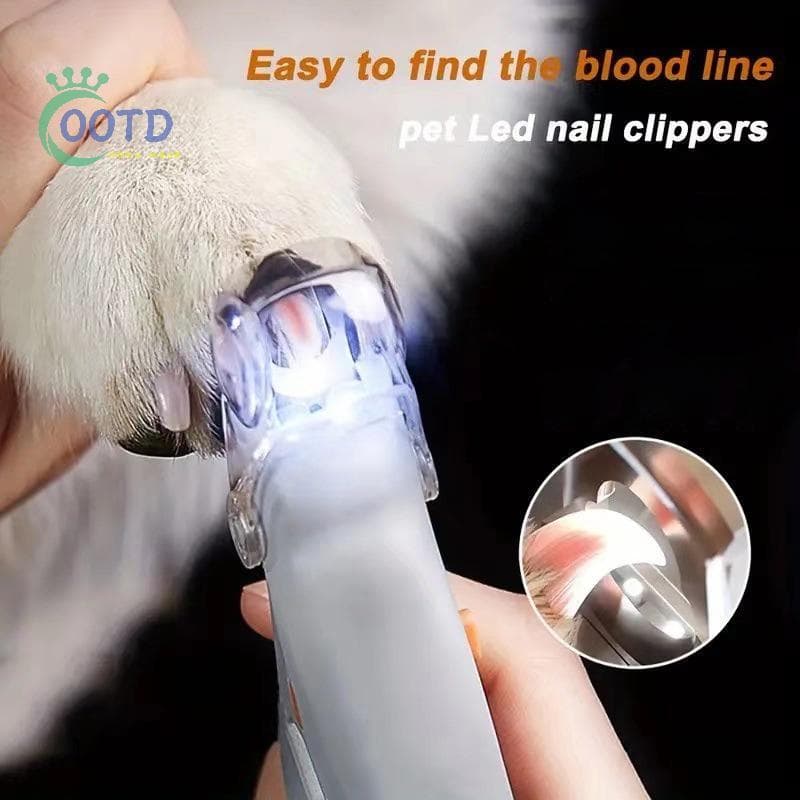 Moda Hoje Pet Prego Com Luz LED Profissional Ferramenta De Aliciamento Cão Gato Trimmer Tesoura Para Cuidados As Unhas G