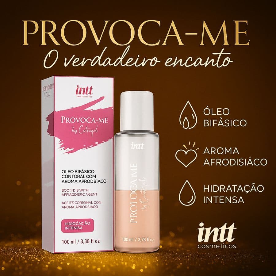 Provoca-Me Óleo Corporal  INTT  Para Massagem Sensual Hidratante Aroma Marcante Relaxante Casal 100ML