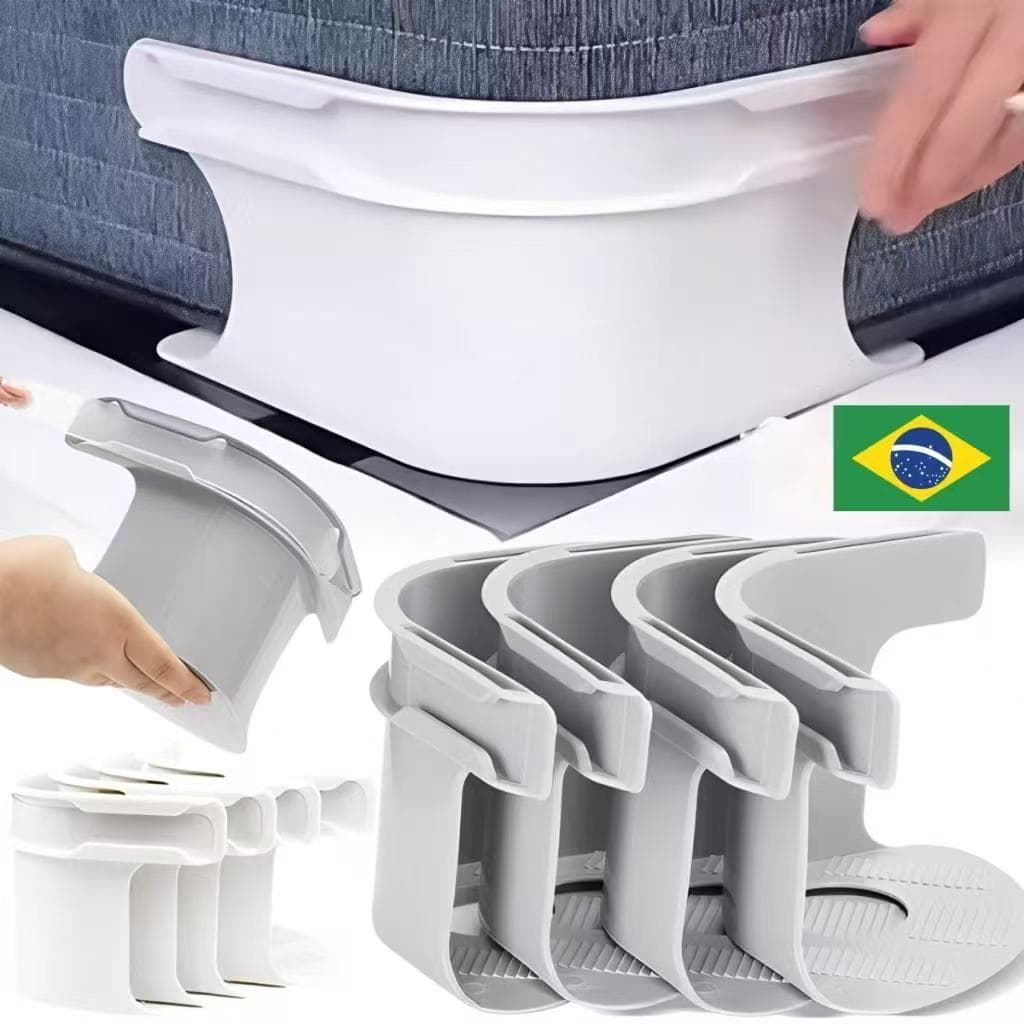 KIT Suportes De Lençóis Resistentes , Mantenha Arrumados , Ampliados Atualizados Com Clipes De Lençol