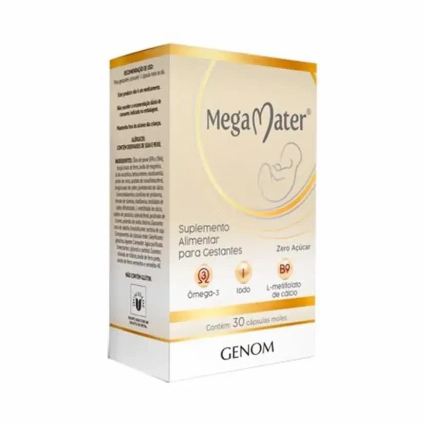 Mega Mater 30 Cápsulas | Suplemento Pré-Natal com 23 Vitaminas e Minerais | Gestantes e Lactantes