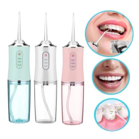 Irrigador Dental Oral Portátil Recarregável USB 220ml Promoção Limpeza Bocal Jato Forte