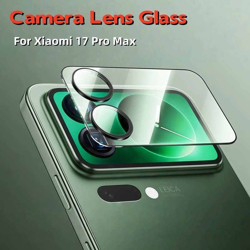 Vidro De Lente De Câmera Para Xiaomi 17 Pro Max 17Pro Protetor Cobertura Completa Mi 17Pro 17ProMax Tampa Borda Preta