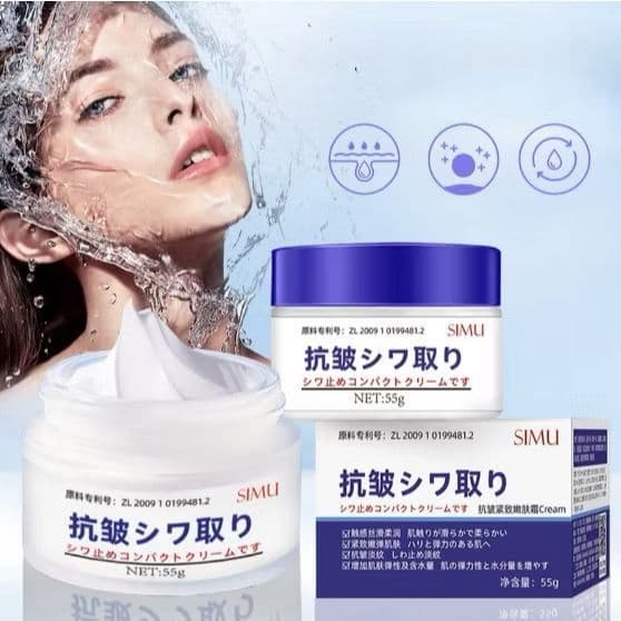 Creme Hidratante Anti-Idade SIMU | Reduz Rugas e Linhas Finas | Rejuvenescimento Facial