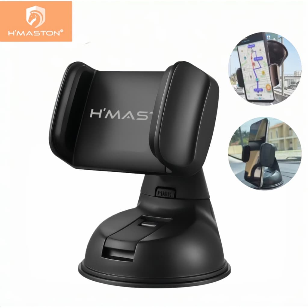 Suporte de Celular Veicular Para Painel Carro Trava Ventosa Vidro 360º Graus Ajustavel Hmaston CJ-10