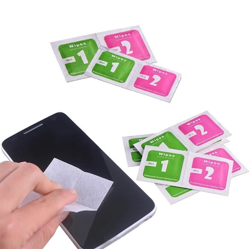 Sachê Limpeza de Tela Celular | Acessório P/ Aplicar Películas de Vidro Sem Poeira
