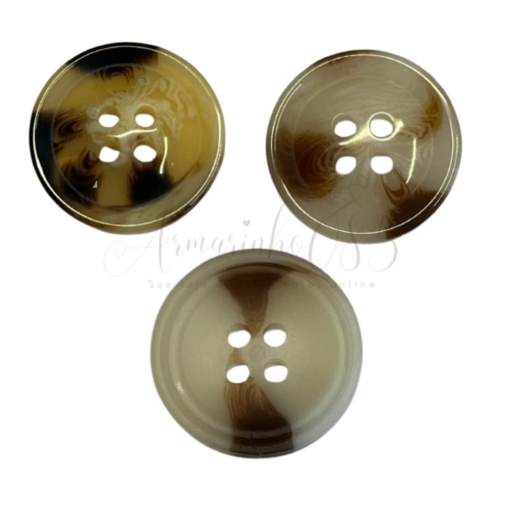 Botão Tartaruga 4 furos 20mm C/100 Unidades - Escolha o modelo