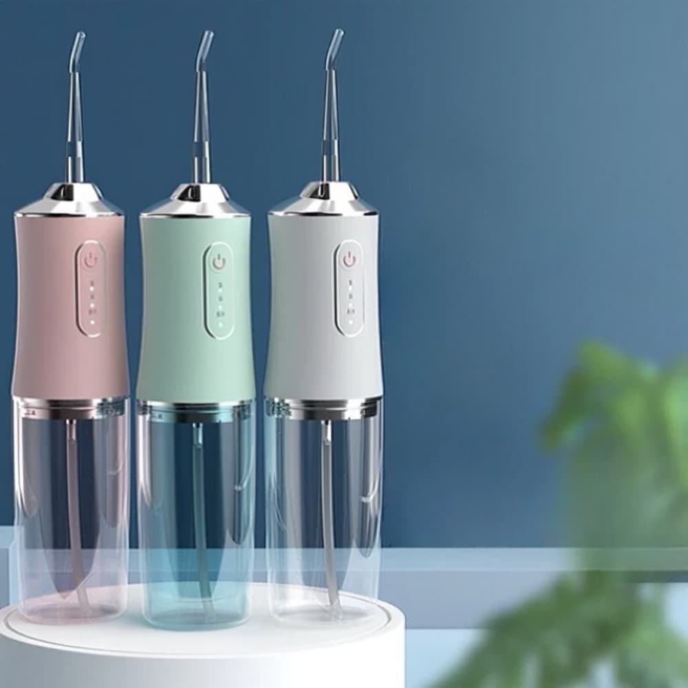 Irrigador Bucal USB Multifuncional 3 em 1 +combinação definida  Jato Água Fio Dental Limpador Dentes