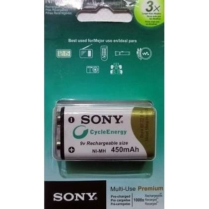 Força Bateria 9V Recarregável Sony 450mah Original Nova Lacrada