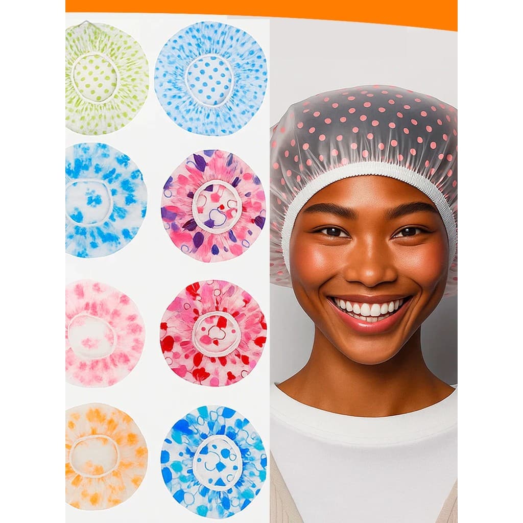 Kit 3 Toucas Para Banho Com Elástico Impermeável Hidratação Tintura Várias Estampas