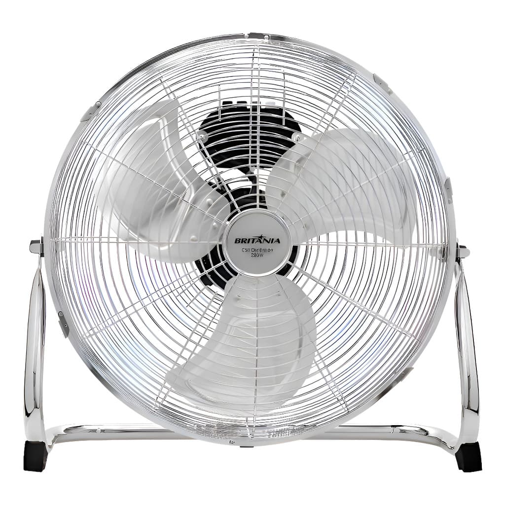 Circulador De Ar Britânia C50 Turbo Oscillation Prata Cromado 200w Inox 127V ou 220V