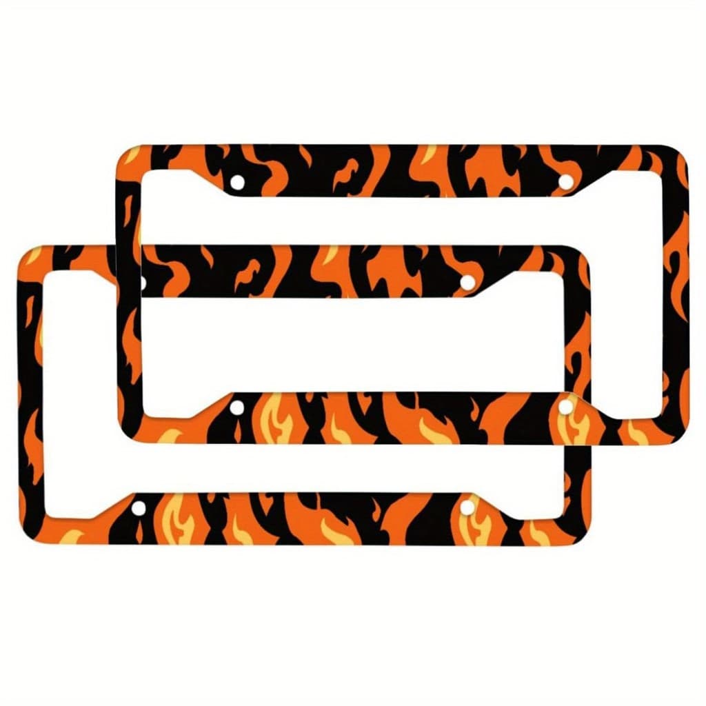 Furos de alumínio para queima de veículos - unidades, Design 2 todas as etiquetas personalizadas de placa de trem laranj