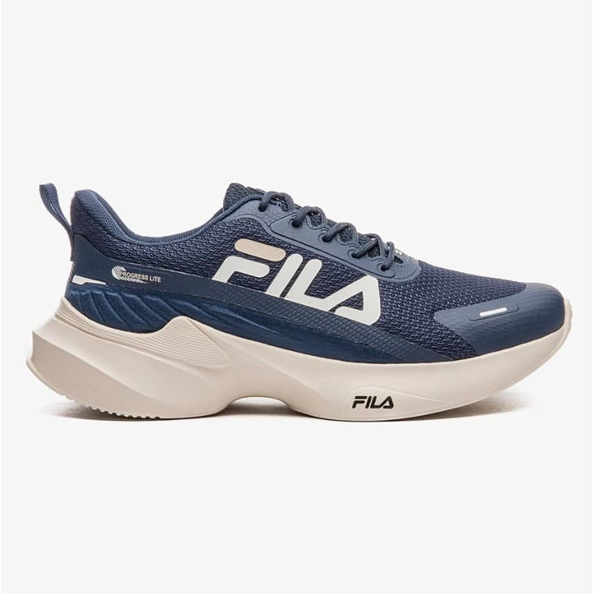 Tenis Fila Masculino Progress Lite Caminhada Corrida Academia Treino Leve Macio Confortável